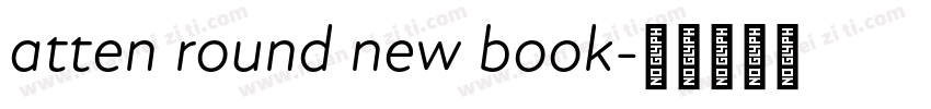atten round new book字体转换